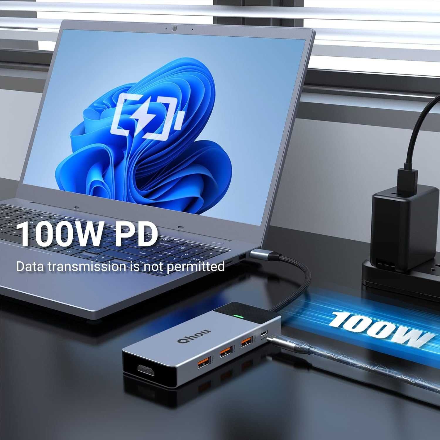 HUB 5 w 1 USB 3.2 USB C 4x 10GB 4K 60Hz 697