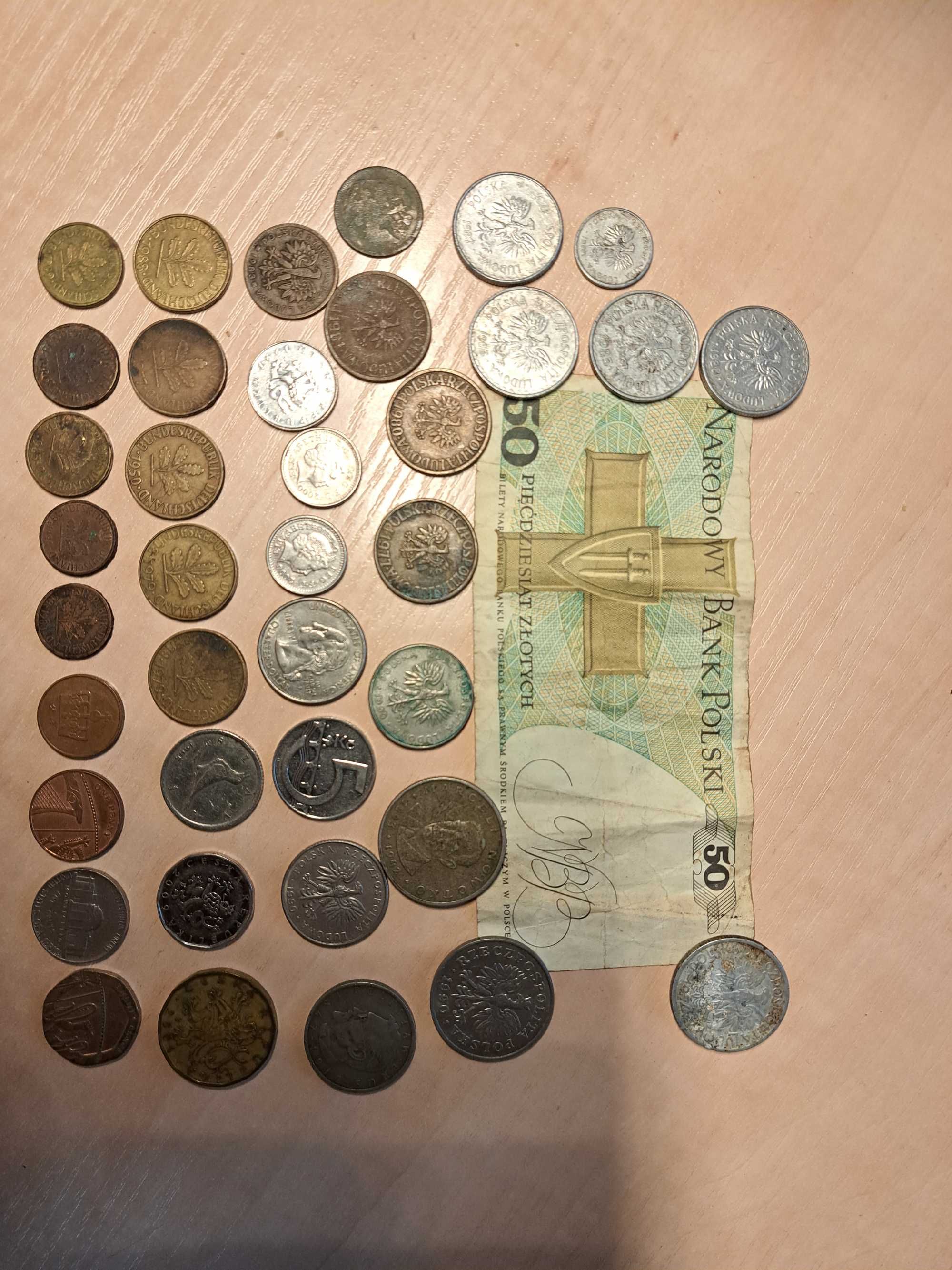 Stare monety, pieniadze, zł,pfenning, itp. Zestaw