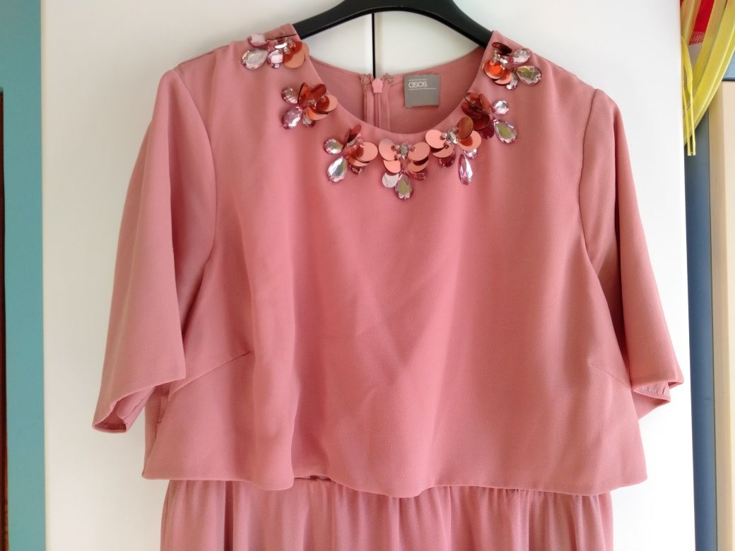 Sukienka MIDI 40 do karmienia ślub wesele chrzest święty ASOS