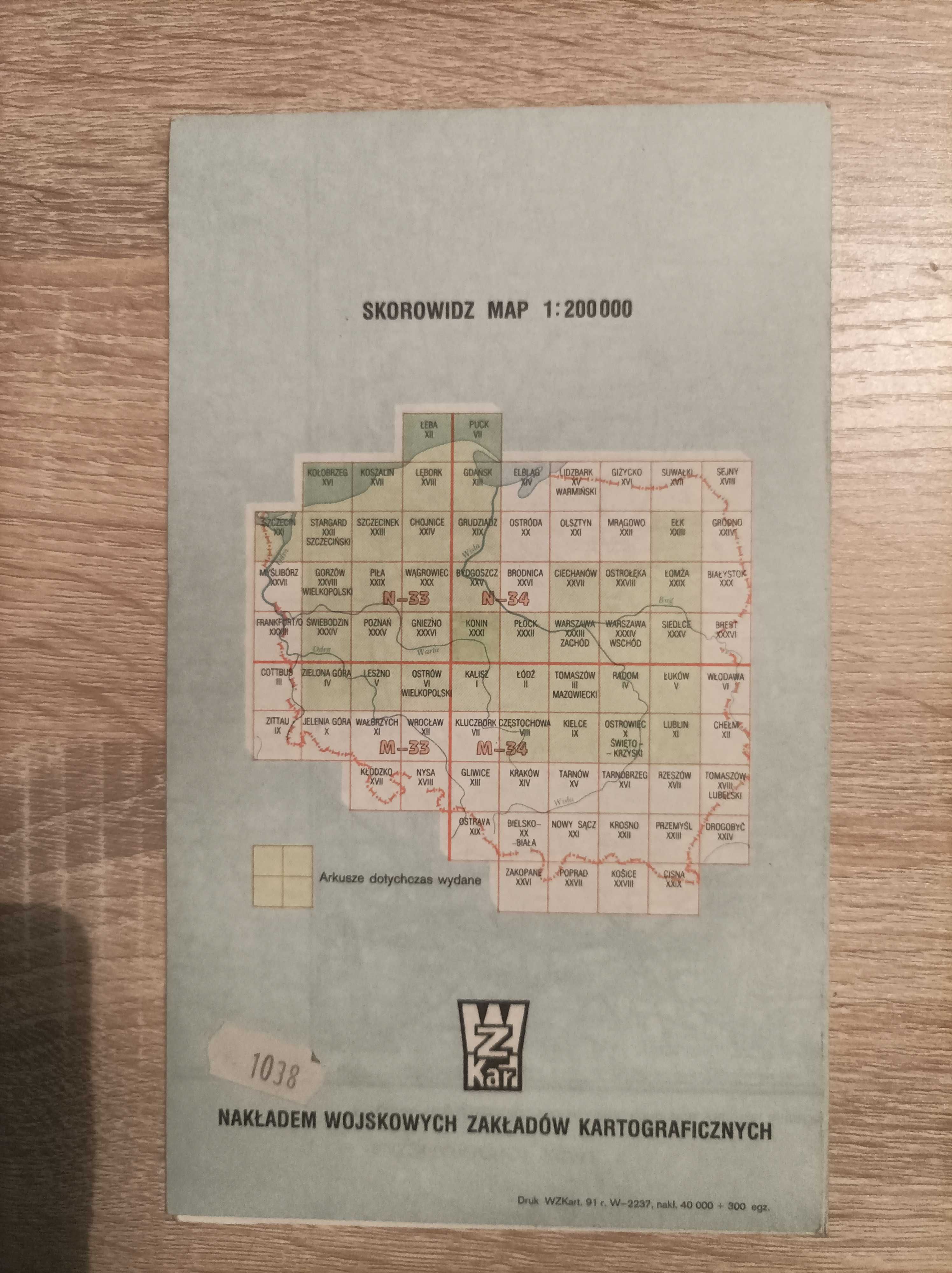 Mapa Topograficzna Polski - Konin