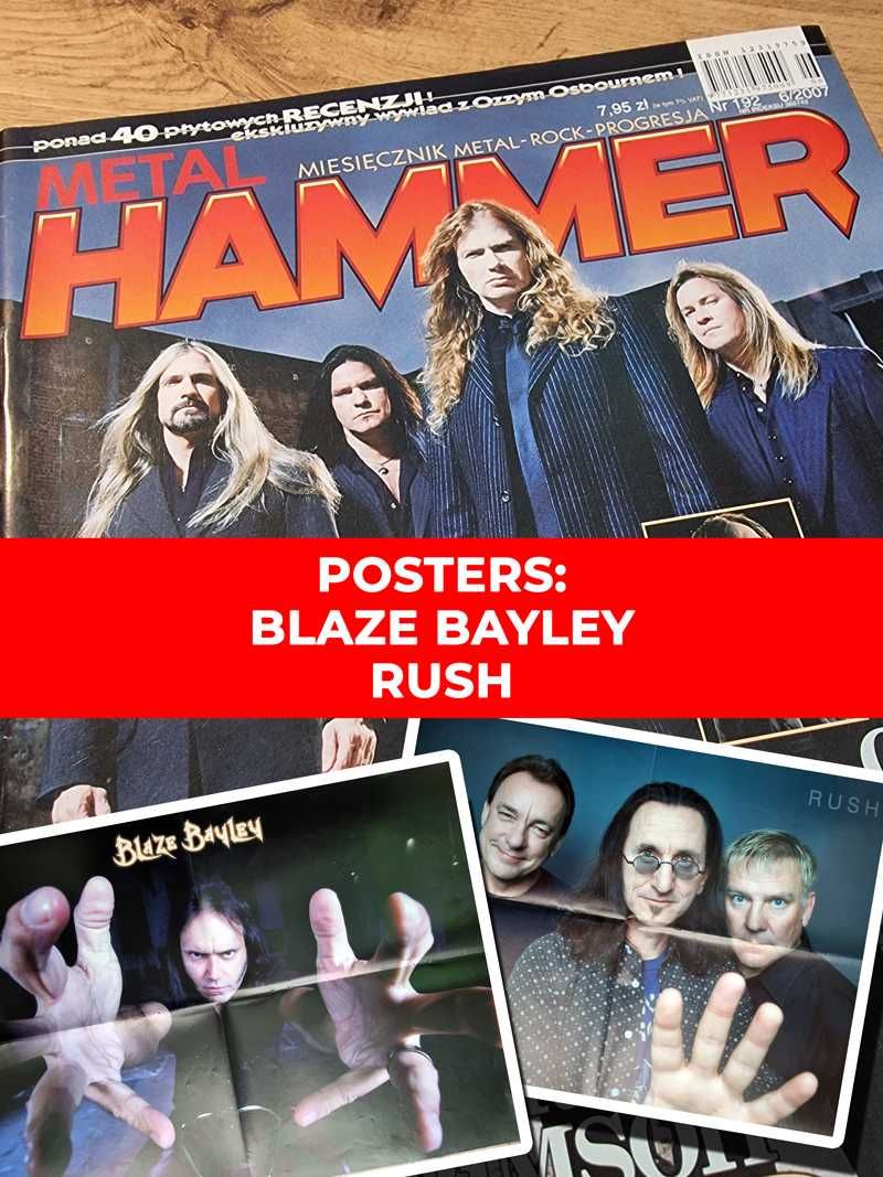 Metal Hammer 6/2007 - Megadeth, Plakaty: Blaze i RUSH