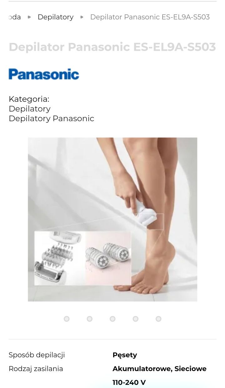 Depilator Panasonic nowy