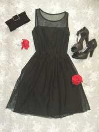 Sukienka S/M czarna galowa, na sylwestra,18-stkę, wesele