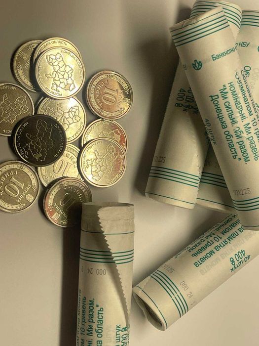 монета "Ми сильні . Ми разом . Донецька область"