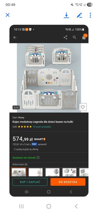 Kojec modułowy zagroda dla dzieci