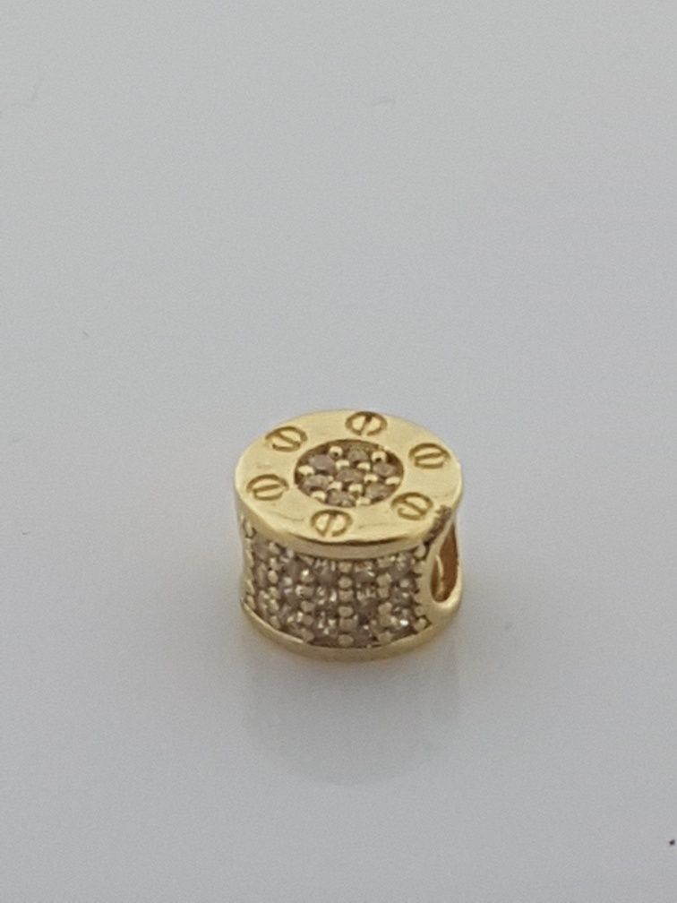 Złoty element charms na bransoletkę Pandora 14k.Nowy (316)