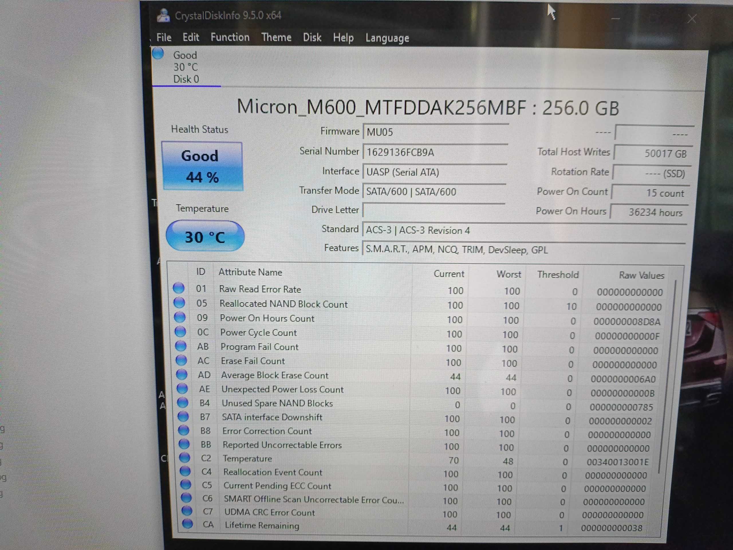 SSD 2.5 Micron m600 256GB SATA MLC!