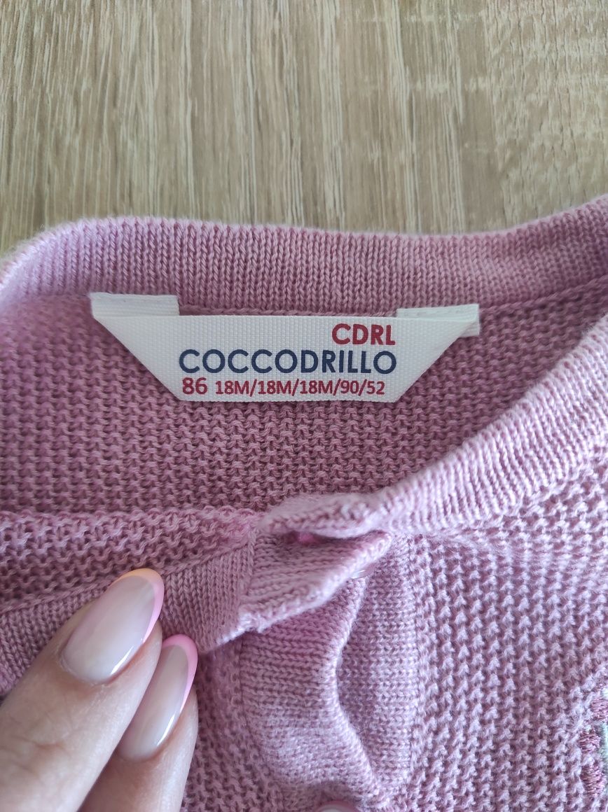 Sweterek rozpinany Coccodrillo rozmiar 86 różowy