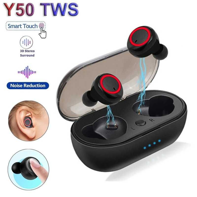 FONES Y50 TWS sem fio Bluetooth – In-Ear Touch Control /desconto quant