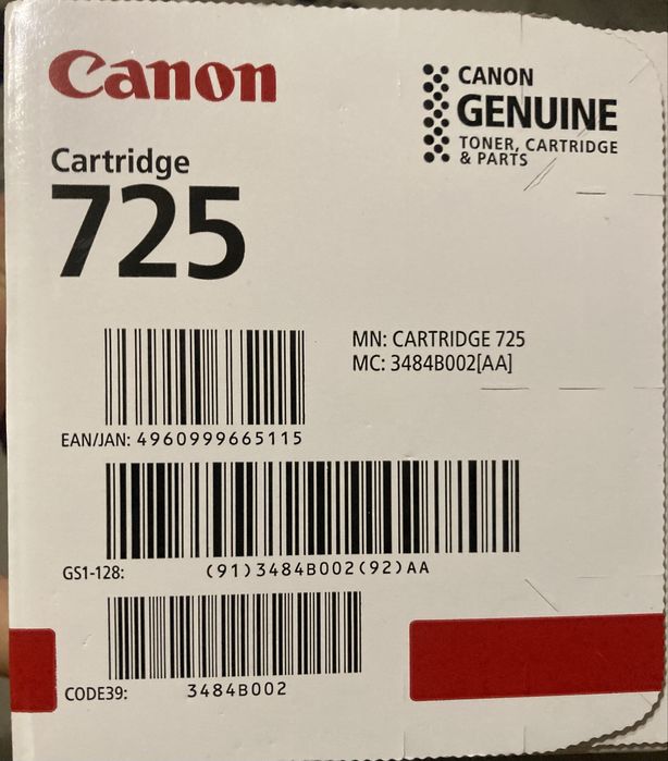 Картридж Canon 725 black