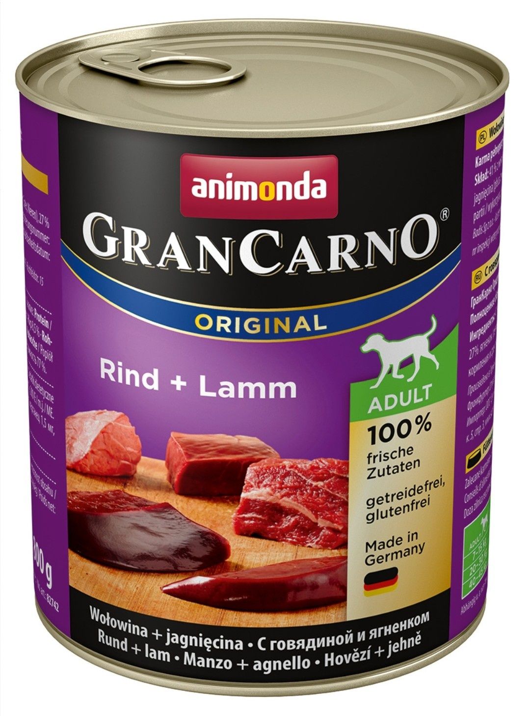 GranCarno wołowina + jagnięcina adult 20x800g