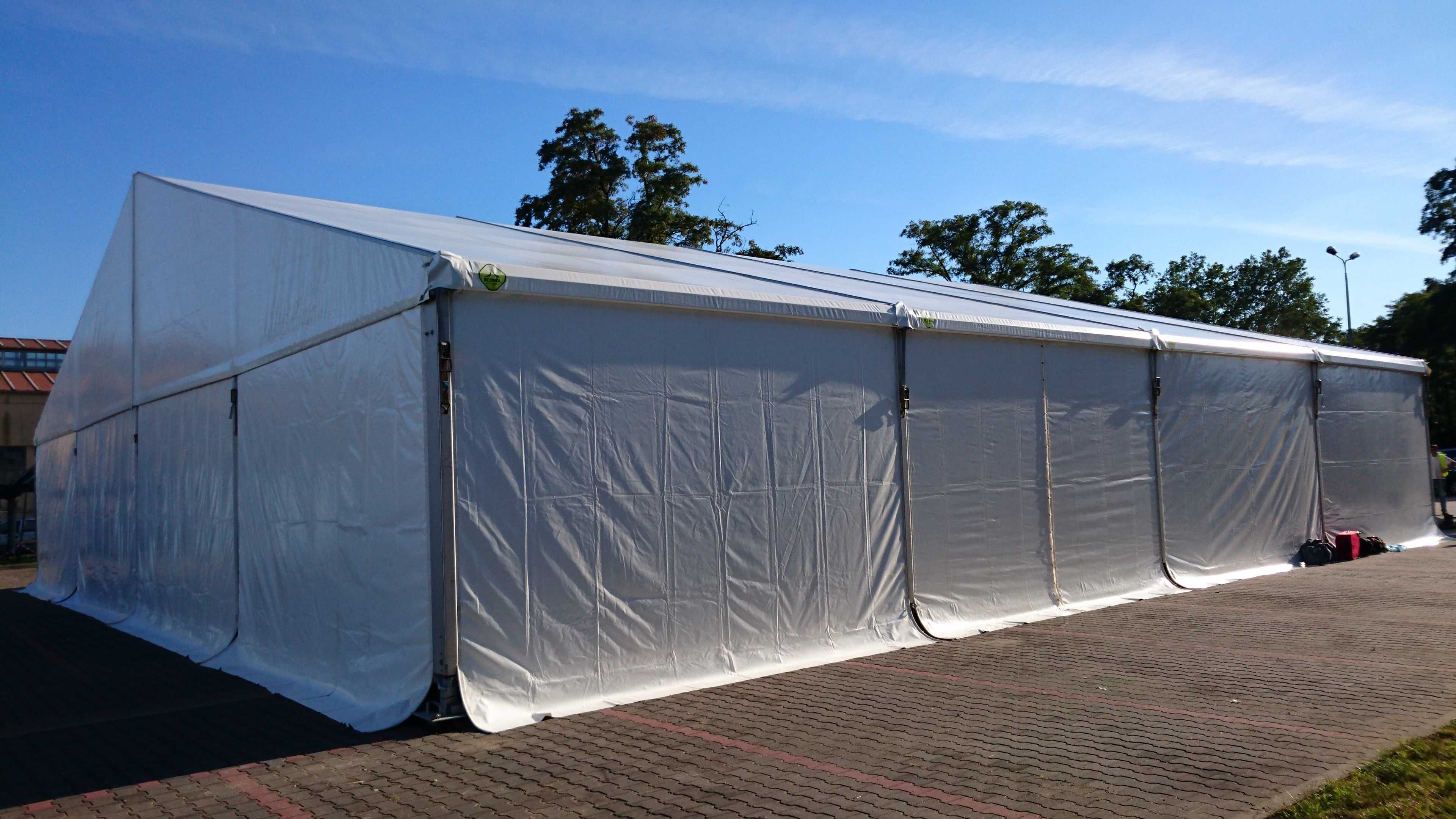 Hala namiotowa aluminiowo-stalowa 20 x 40 x 3m, całoroczna, używana