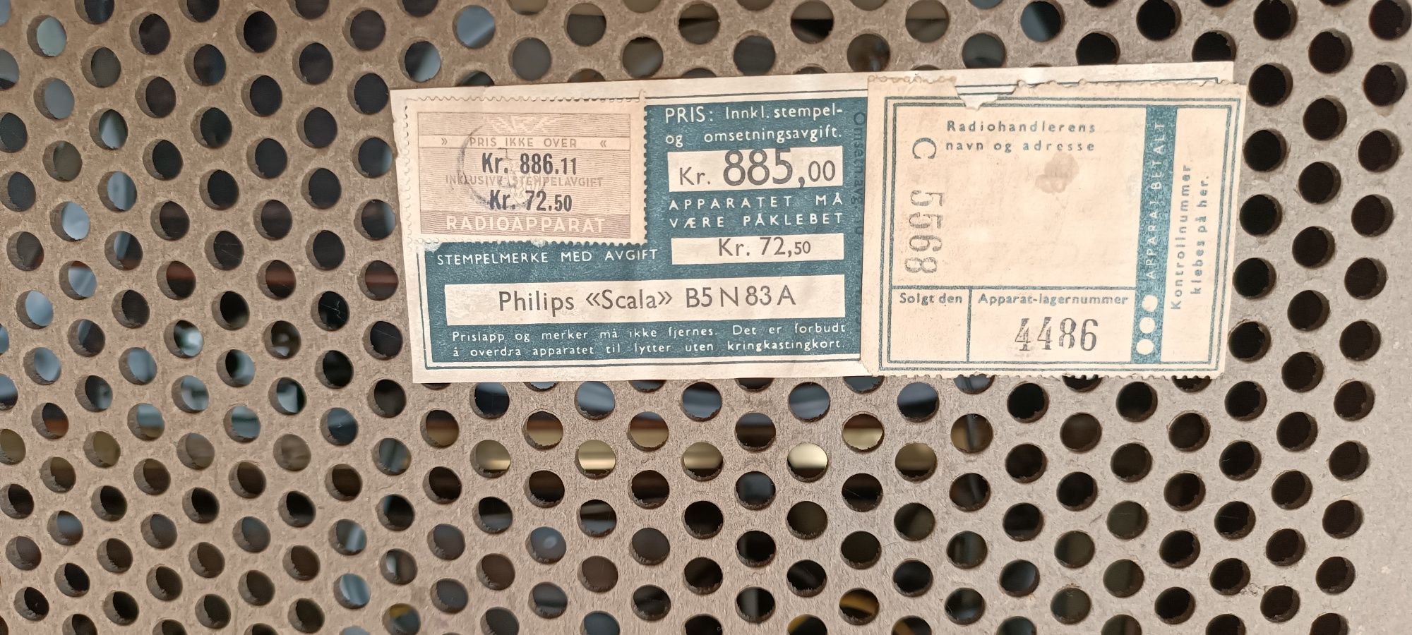 Radio lampowe Philips scala