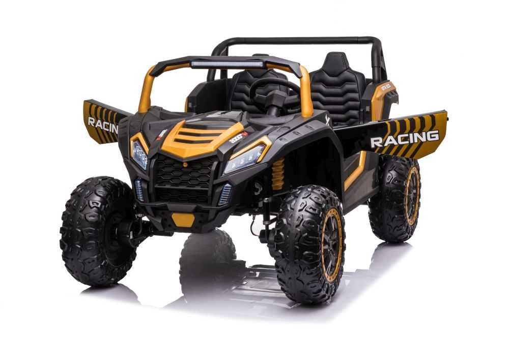 Auto na Akumulator A032 EVA – Złote | 24V, 4x200W, LED, Miękkie Koła