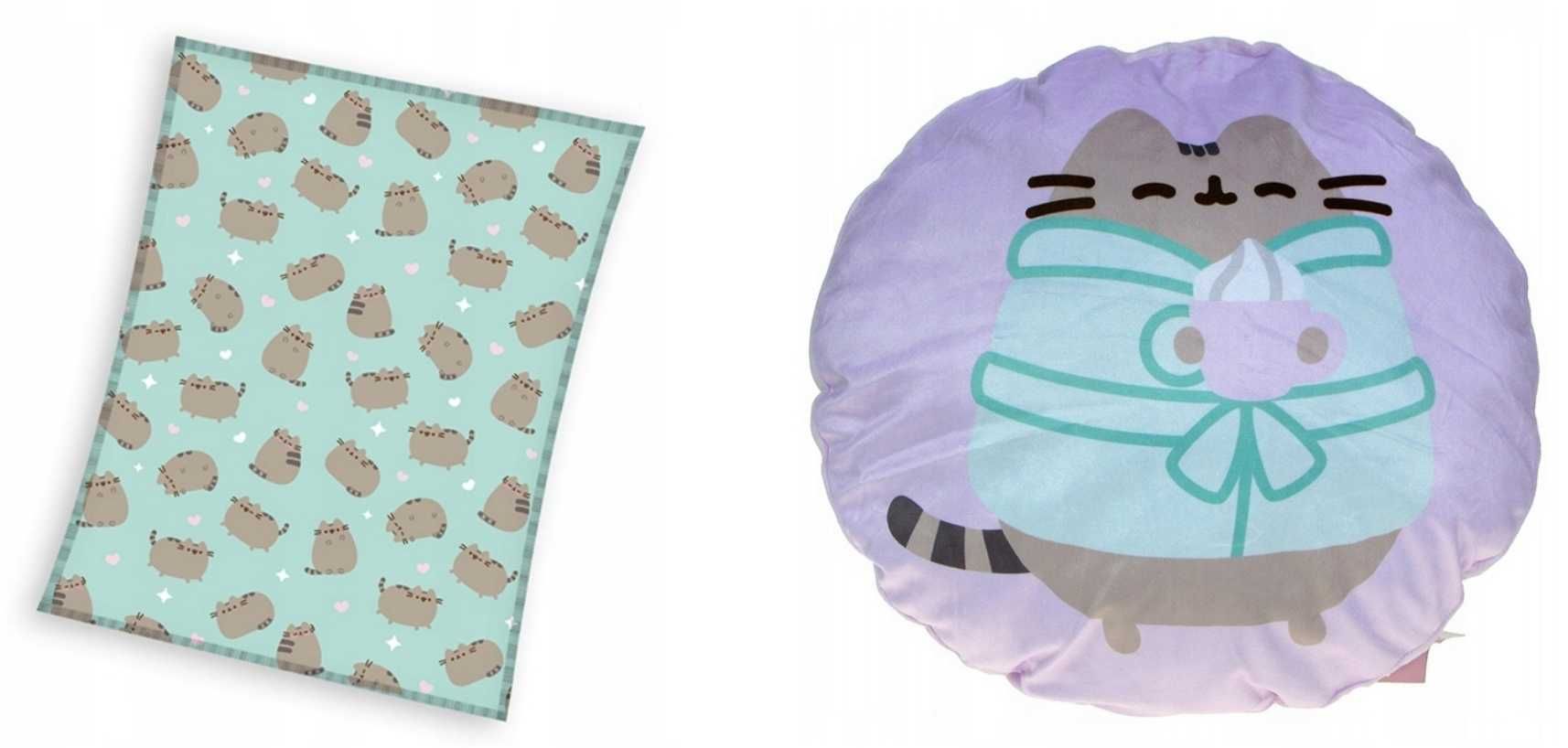 Poduszka kształtka koc polarowy Pusheen 150x200 młodzieżowy narzuta