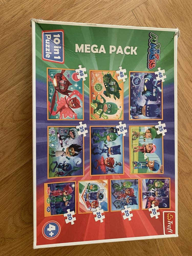 Puzzle 10w1 trefl pjmasks pidżamersi 10w1