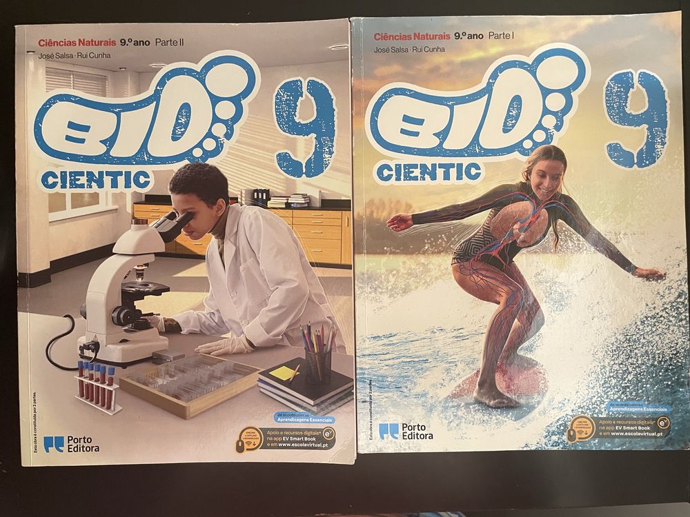 manuais parte 1 e 2 de ciências de 9 ano