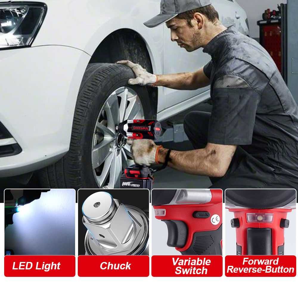 719 - Chave impacto  1800NM onevan 588vf 1/2 compativel makita 18v