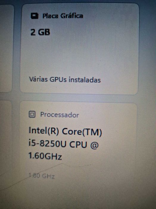 motherboard hp 450 G5 processador i5-8250U, gráfica 2gb
