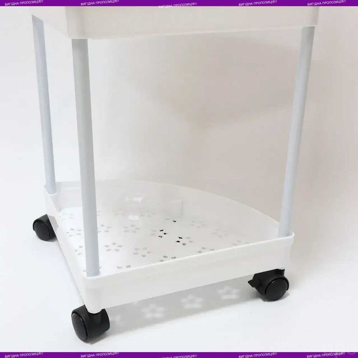 Стелаж на коліщатках 4 яруси органайзер етажерка полка в ванную
