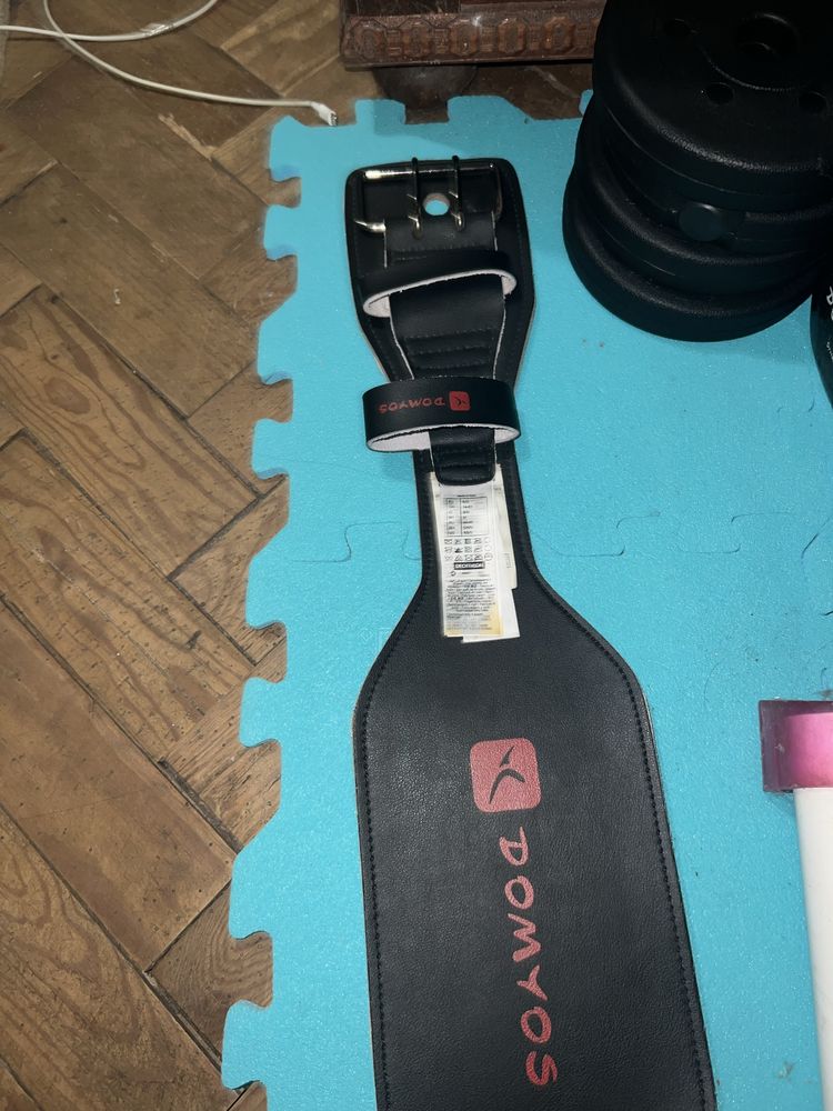 Cinto de musculação em pele tamanho S