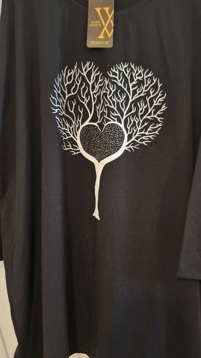 Bluza tunikowa Wawa. Drzewko serce. Duża.