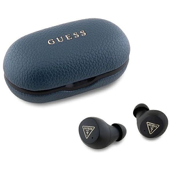 Słuchawki Bluetooth Guess Grained Classic Logo TWS + stacja dokująca -