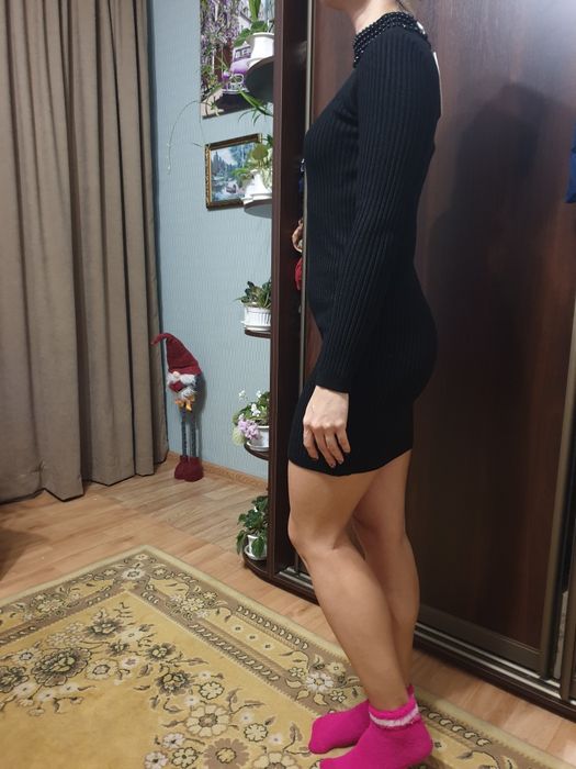 Сукня в рубчик плаття чорне