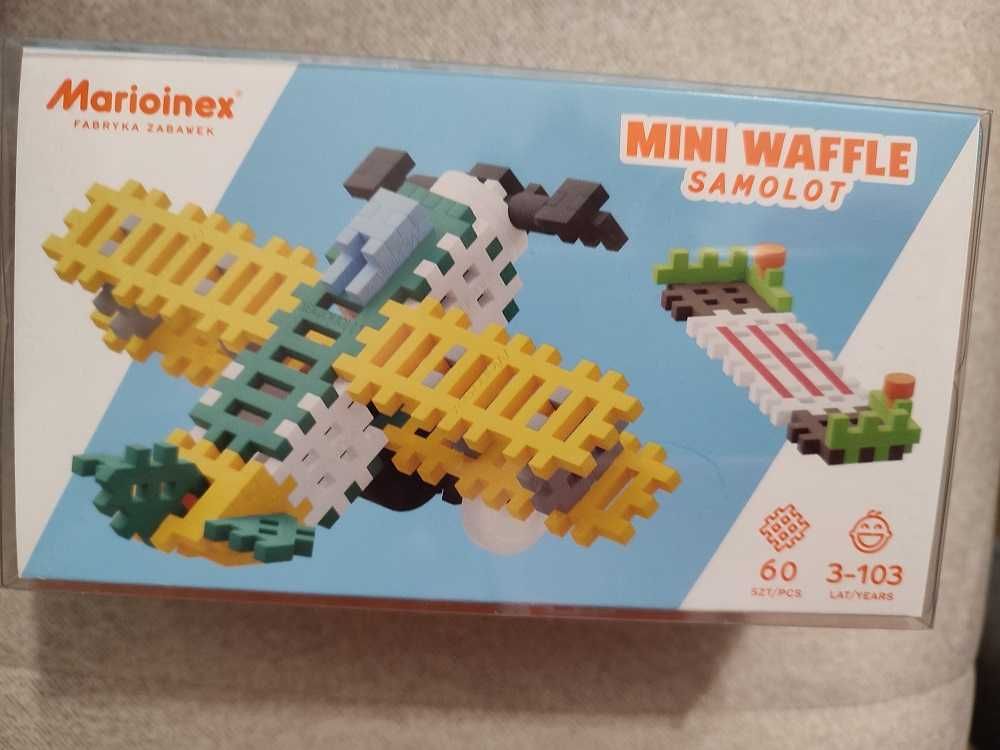 Mini Waffle Marioinex SAMOLOT 60 szt. nowe