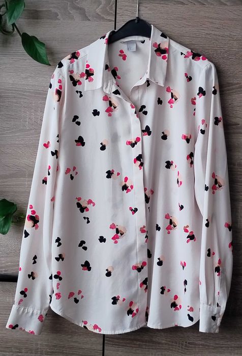 H&M bluzka koszulowa r.36 pudrowy róż