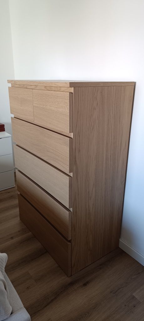 Cómoda Malm IKEA 6 Gavetas Carvalho