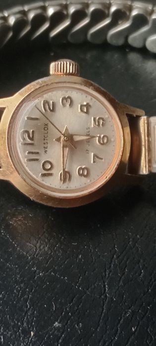 Pozłacany zegarek WESTCLOX 17 Jewels