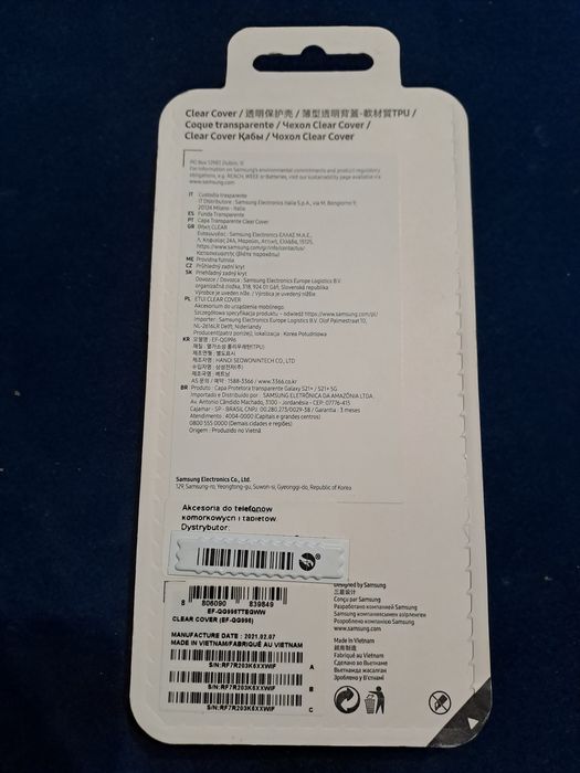 Etui Clear Cover dla Galaxy S21 5G