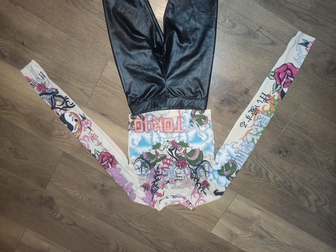 Bluzka Bershka r. Xs +legginsy Eko-skora 140cm(zestaw)