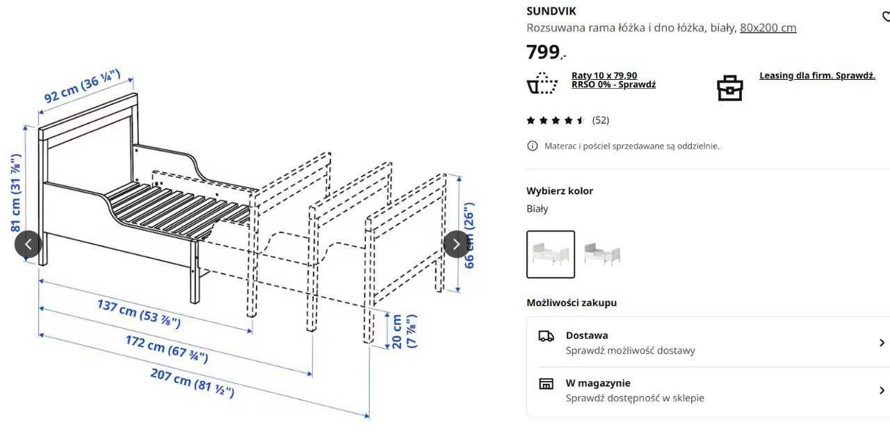 IKEA sundvik łóżko