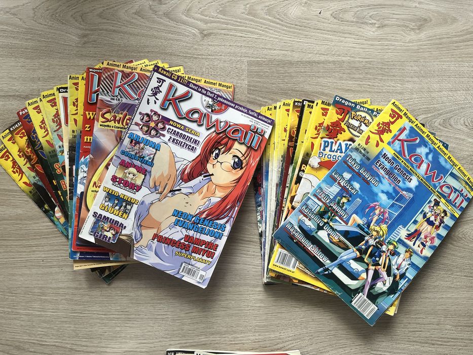 Magazyny manga i anime KAWAII - mega kolekcja z lat 90tych