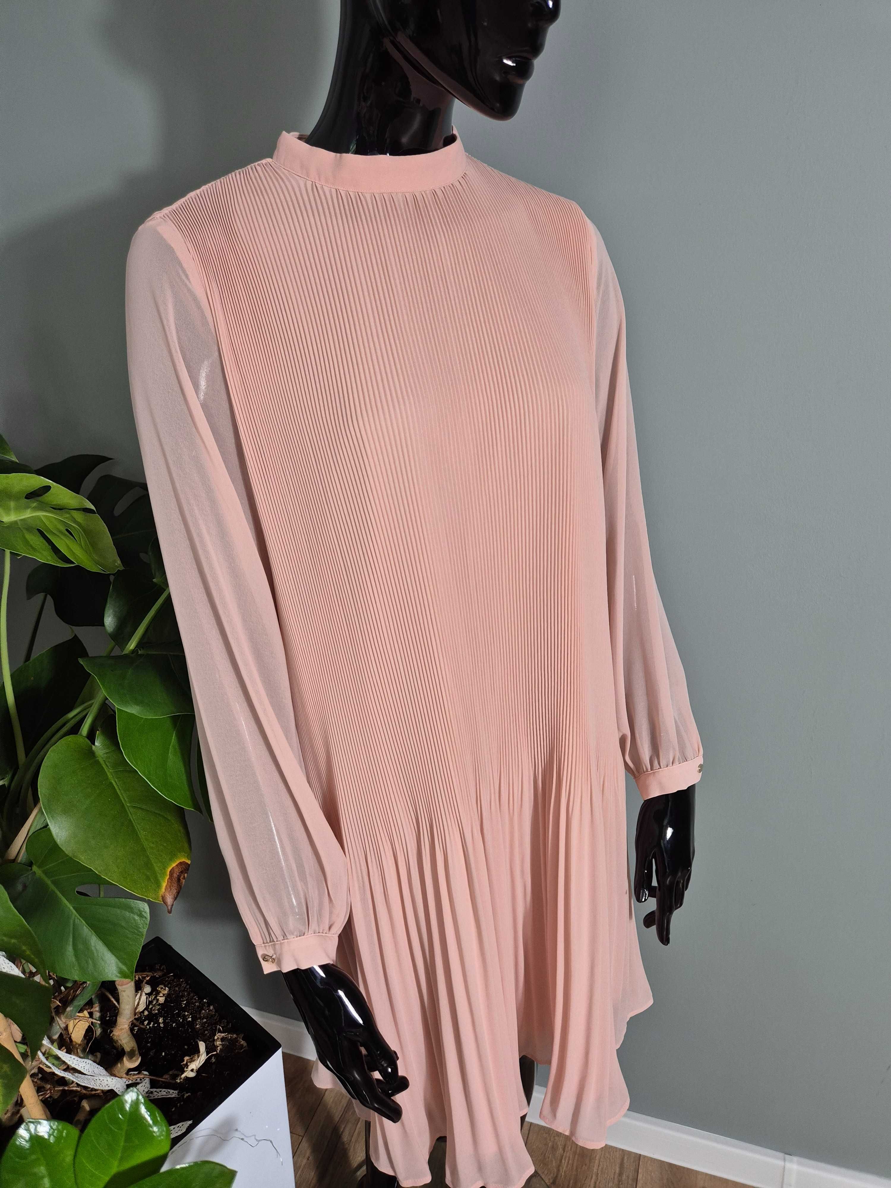 Sukienka damska elegancka Esprit 44 XXL plus size oversize plisowana