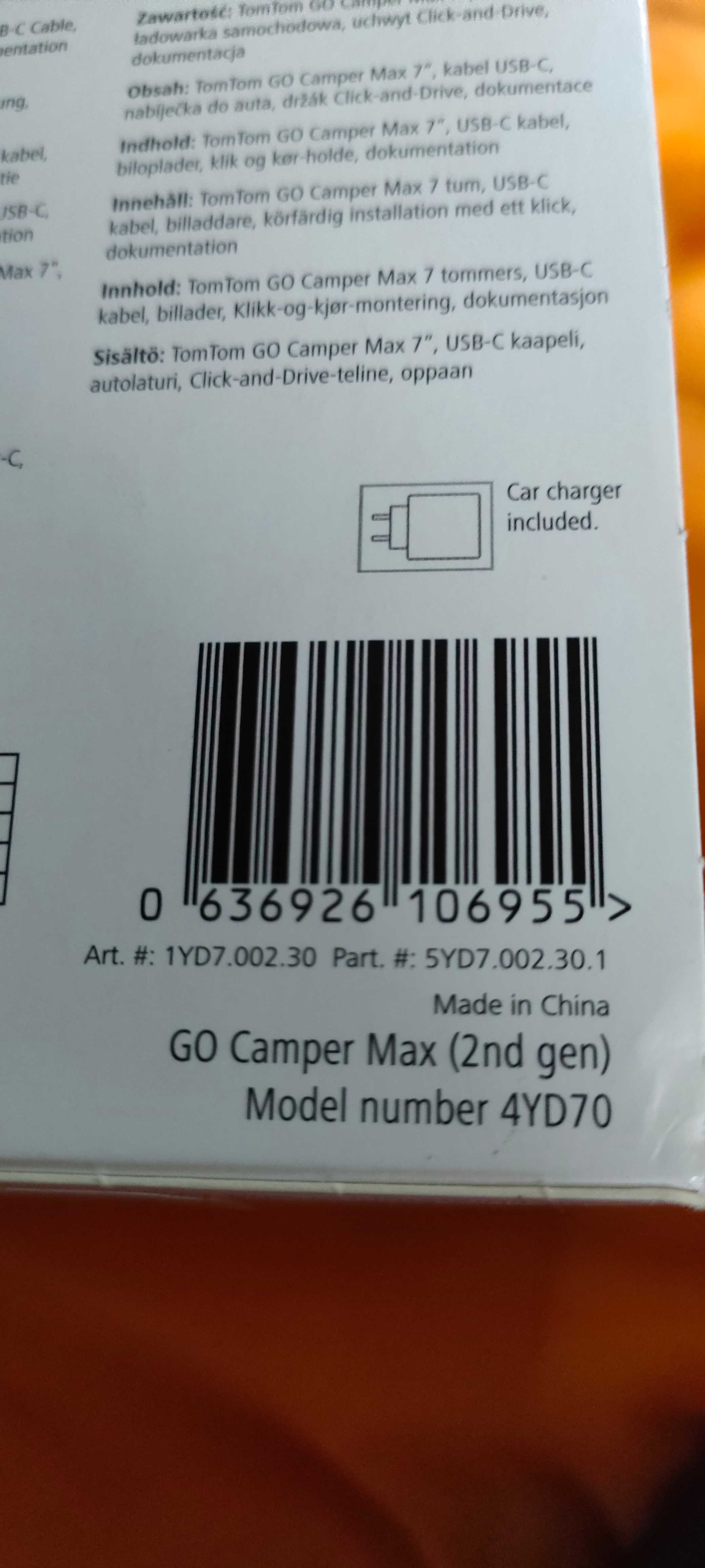 tomtom go camper max(7) 2nd gen навігатор