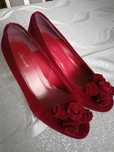 Buty, czerwone na obcasie 40