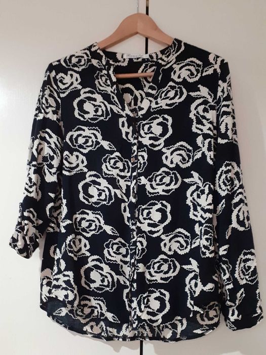 Camisa preta e beige, marca BEAUTY - ref 4