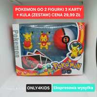 Pokemon GO (zestaw) 2 figurki + kula + 3 karty