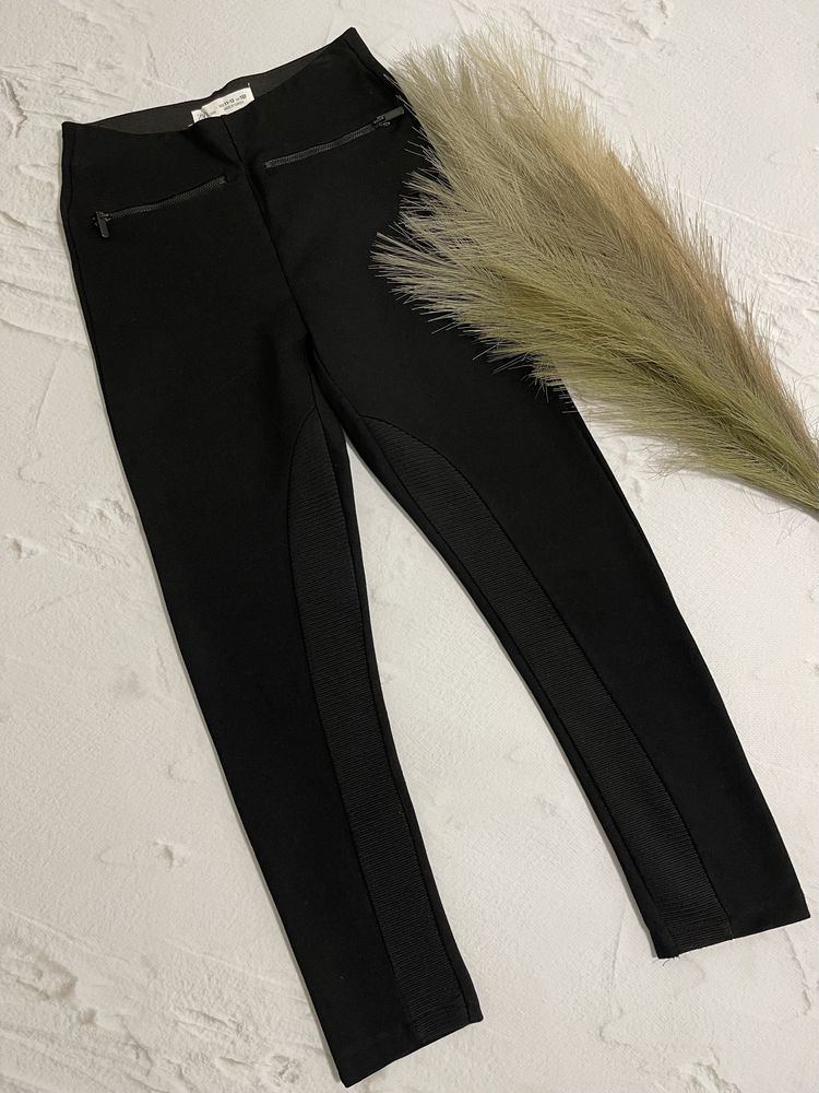 Чёрные лосины брюки Zara