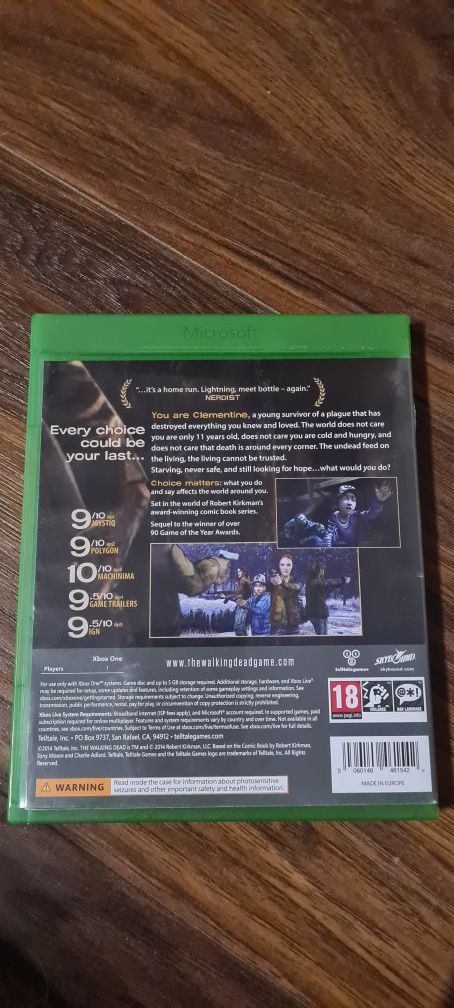 The walking dead two X box one
