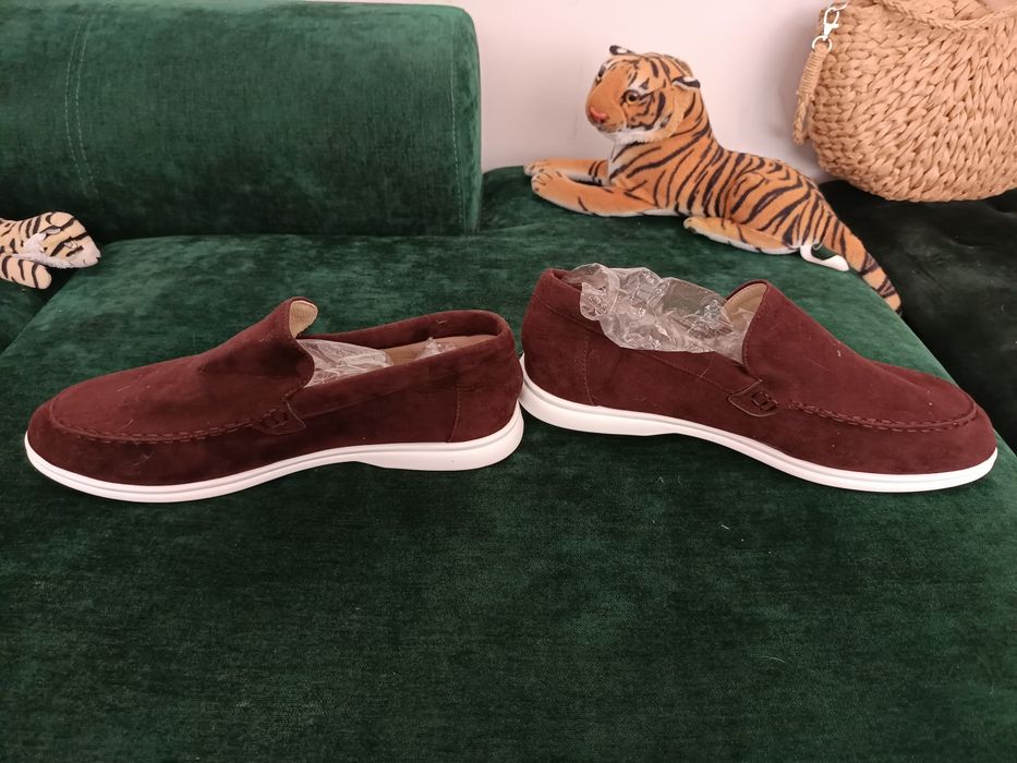 Czekoladowe loafersy męskie arveilo