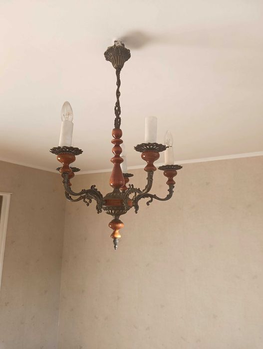 Lampa Żyrandol mosiądz