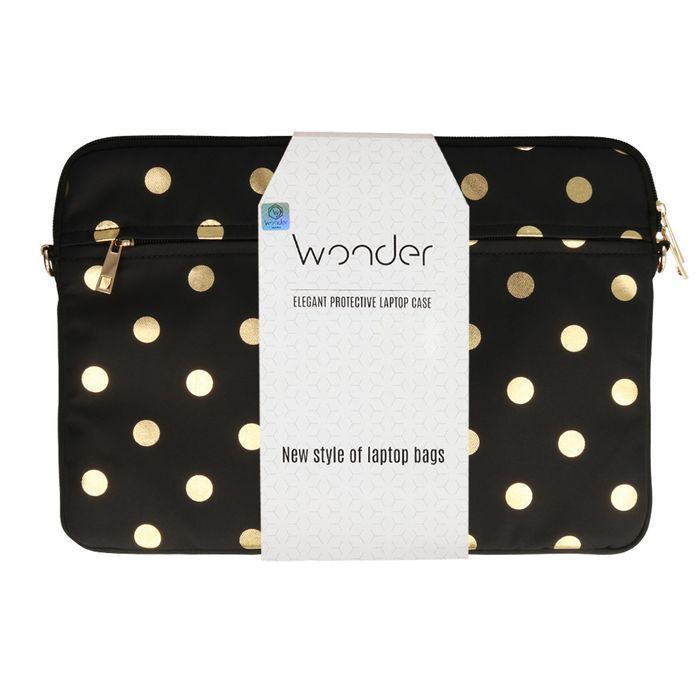 Wonder Sleeve Laptop 17 cali groszki złote