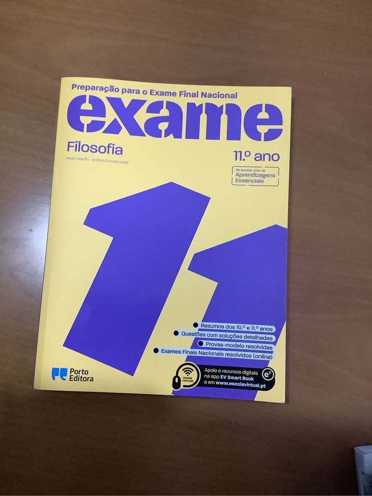 Livro Preparação para o Exame Final Nacional exame Filosofia 11.° ano