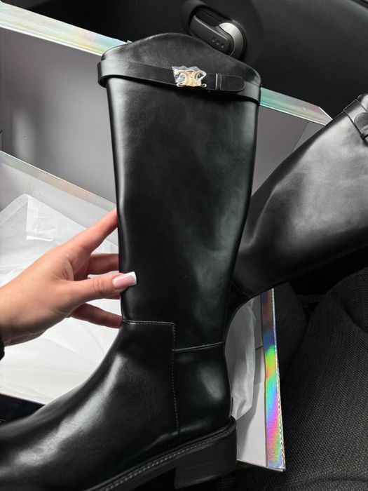 Кожаные сапоги 38-39 размер