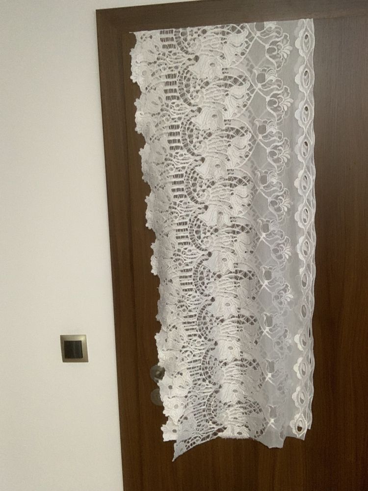 Biała krótka kuchenna długa firanka zasłona dom wnętrza 252 cm 47cm
