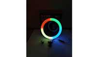 Разноцветная Кольцевая лампа RGB 26см со штативом 2м